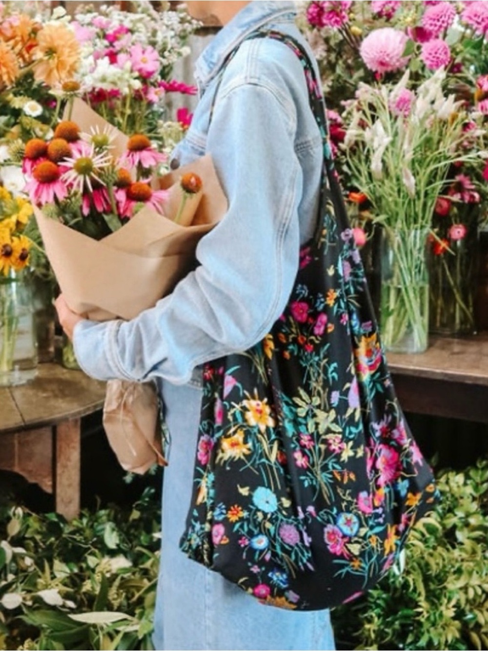 NWT Spell ReNew Large Tote Bag Multi Floral Boho Carryall